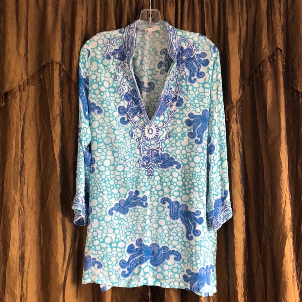 Octopus themed tunic with bead embellishments